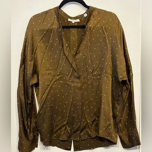 Vince Satin Women’s Long-Sleeve Blouse